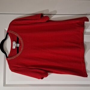 C.D. Daniels Red Linen Blouse